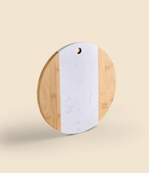Tabla para servir de madera y mármol
